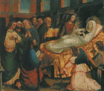 Wedding of Mary. Death of Mary by 
																			 Gandolfino d'Asti