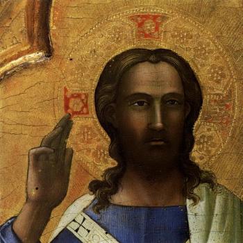 Christ blessing by 
																			Lorenzo Monaco