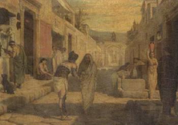 Roman street scene by 
																	Antoine van Hammee