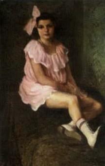 Portrait of a young girl by 
																	Oskar Zeckendorf