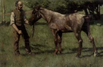 Foal and groom by 
																	Charles Wellington Furse