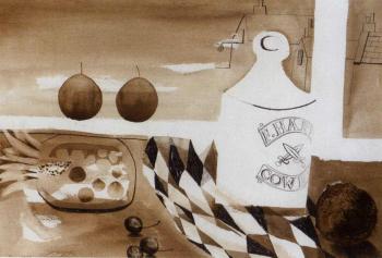 Still life with pineapple and jar by 
																	Mary Fedden