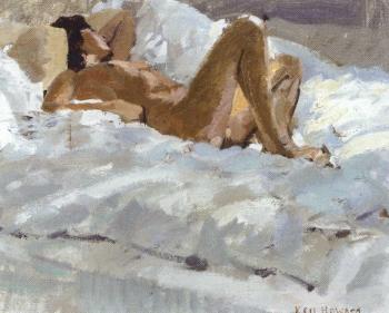 Reclining nude by 
																	Ken Howard