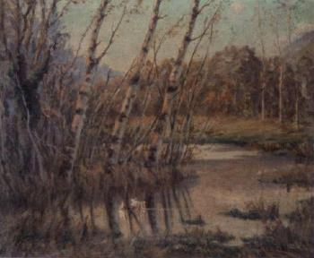 Birch trees by the pond by 
																	Vladimir Naditch