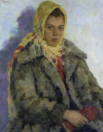 Girl in a fur coat by 
																	Grigori Izrailevich Tseitlin