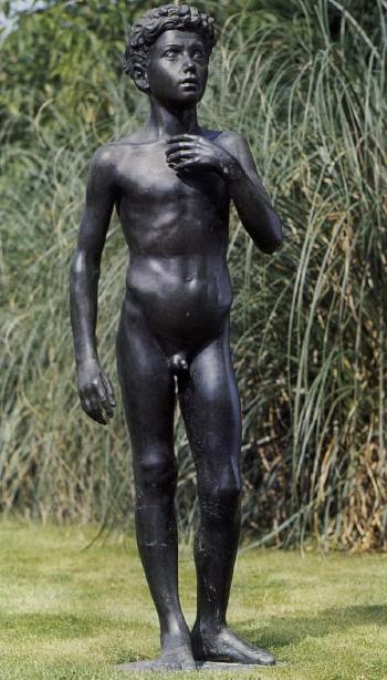 Standing naked boy by 
																	D Puggelli