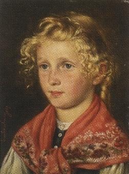Portrait of a young girl by 
																	Marianne von Eschenburg