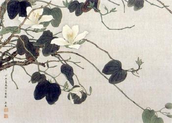 White and purple bauhinia by 
																			 Wu Tai