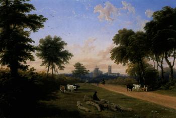 On the road to Warwick by 
																	Thomas Baker of Leamington