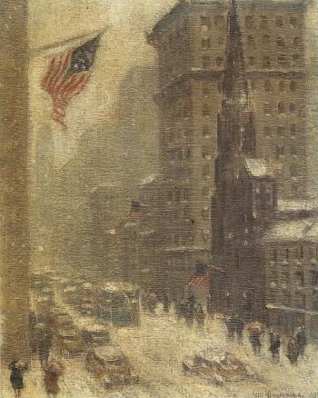 Winter, Fifth Avenue at 55th Street by 
																	Guy Carleton Wiggins
