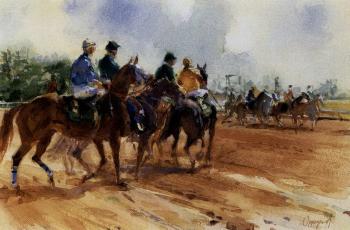 Going to the track, Keeneland, study 1 by 
																	Sandra Oppegard