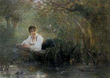 By the riverbank by 
																	Gustave Jundt