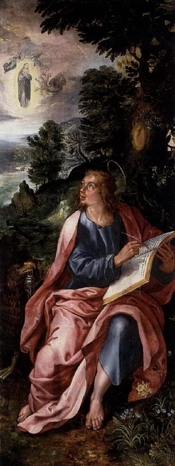 Saint John the Baptist and Saint John Evangelist. Saint Lawrence and Saint Catherine by 
																			Martin de Vos