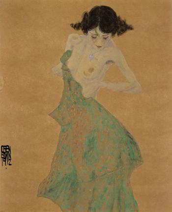 Die grungekleidete frau - woman in a green dress by 
																	Erwin Dominik Osen