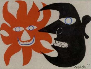 Deux tetes by 
																	Alexander Calder