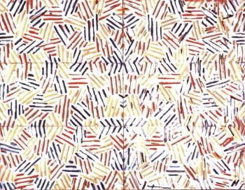Corpse and mirror by 
																			Jasper Johns