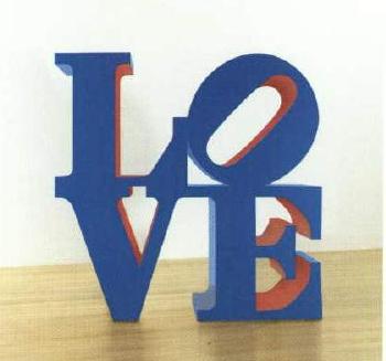 Love blue red by 
																			Robert Indiana