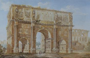 Arch of Constantine, Rome. Arch of Septimus severus by 
																			Franz Kaisermann