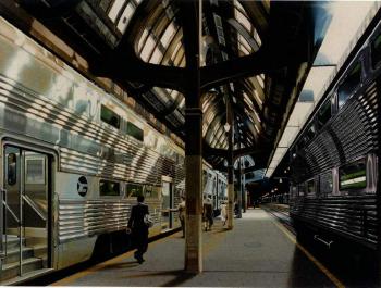 Commuter trains, Union station, Chicago by 
																	Don Jacot