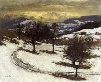 Winter landscape by 
																	Reinhold Kundig