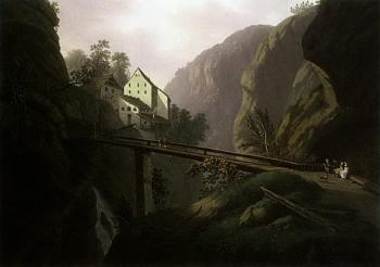 Bridge over gorge by 
																			Johann Caspar Rahn