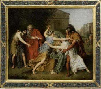 Oritya being abducted by Boreas by 
																	Otto Wallgren