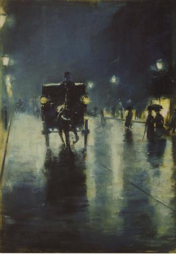 Berlin by night by 
																			Lesser Ury