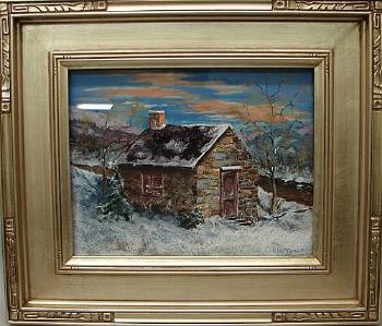 Spring house in the snow by 
																			Betty Minnucci