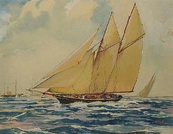 Nautical scene by 
																			Jack Coggins