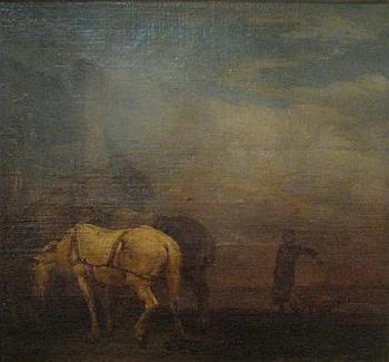 Feeding the horses by 
																	Albert Jean Adolphe
