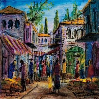 Market scene, Mea Shearim by 
																	Zvi Raphaely