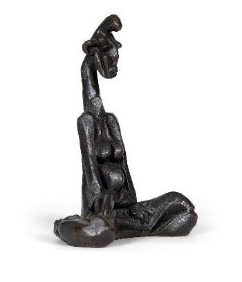 Seated figure by 
																	Stanley Nkosi
