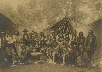 Stunning portrait of the Ute Indian Tribe by 
																	Harry Heye Tammen