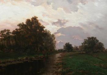Twilight landscape by 
																	Georg Oeder