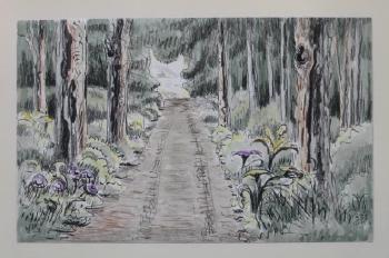 Lane through September woods by 
																			Charles Burchfield