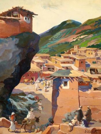 Vue d'une Kasbah au Maroc by 
																	Elisabeth Dandelot