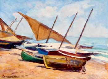 Barcas en la playa by 
																	Rafael Aguado Arnal
