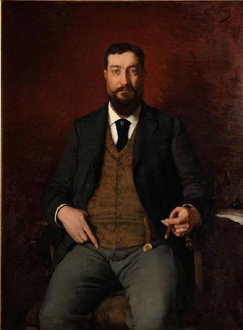 Portrait d'un notable au cigare by 
																	Emile Troncy