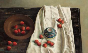 Still life with strawberries by 
																	 Zhao Kailin
