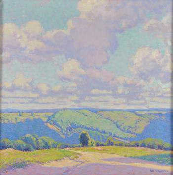 The edge of the valley, Gates Mills by 
																			George G Adomeit