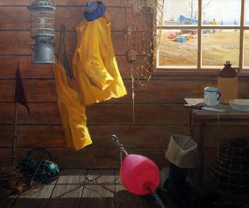Between tides (a fishermans hut) by 
																	Bryan Hanlon