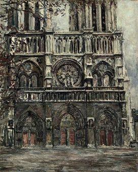 Entrance of Notre Dame, Paris by 
																	Marcel Frischman