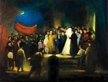 Jewish wedding by 
																	Zvi Malnovitzer