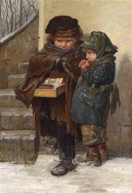 The young lottery ticket sellers by 
																	Agathe Rostel