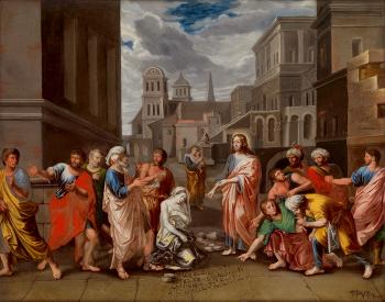 Christus und die Ehebrecherin by 
																	Johann Peter Abesch