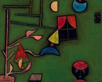 Pflanze und Fenster Stilleben by 
																	Paul Klee
