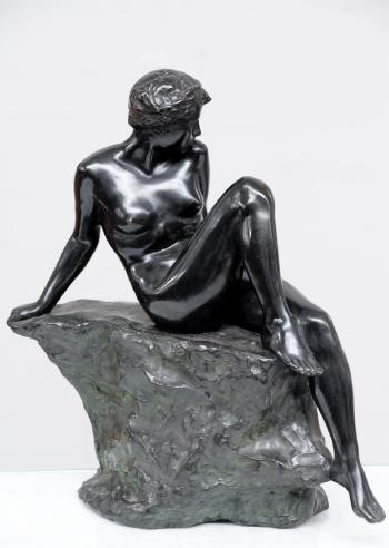 Nudo di donna seduta by 
																	Bernardo Balestrieri