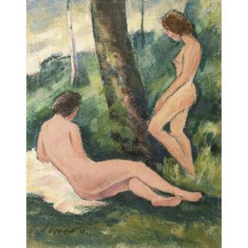 Two Nudes by 
																	Nikolai Alexandrovich Zagrekov