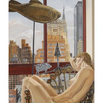 Model With Empire State Building by 
																	Philip Pearlstein