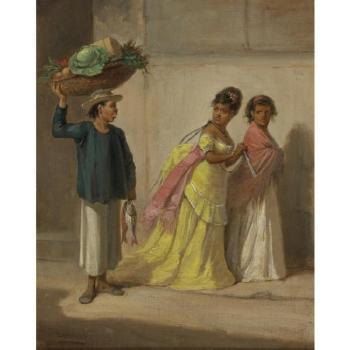 Tipos Populares (Mujeres Y Vendedor De Frutas) by 
																	Victor Patricio Landaluze